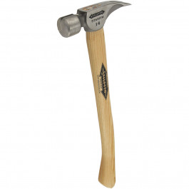密尔沃基Ti 14SC-H18 Smooth Face Titanium Hammer with Wooden Handle