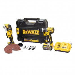 DeWalt DCD796T1T-K3 18V组合钻头和多工具包- 6Ah电池，充电器和外壳