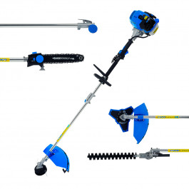 SGS 52cc 5in1多工具花园套装:链锯，修剪机，修剪机和刷子切割机