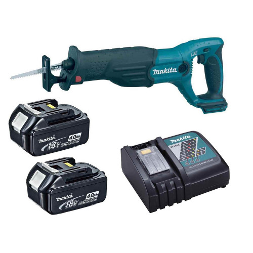 Makita DJR186RME 18V往复式锯，带2 x 4.0AH lxt li-ion电池和充电器