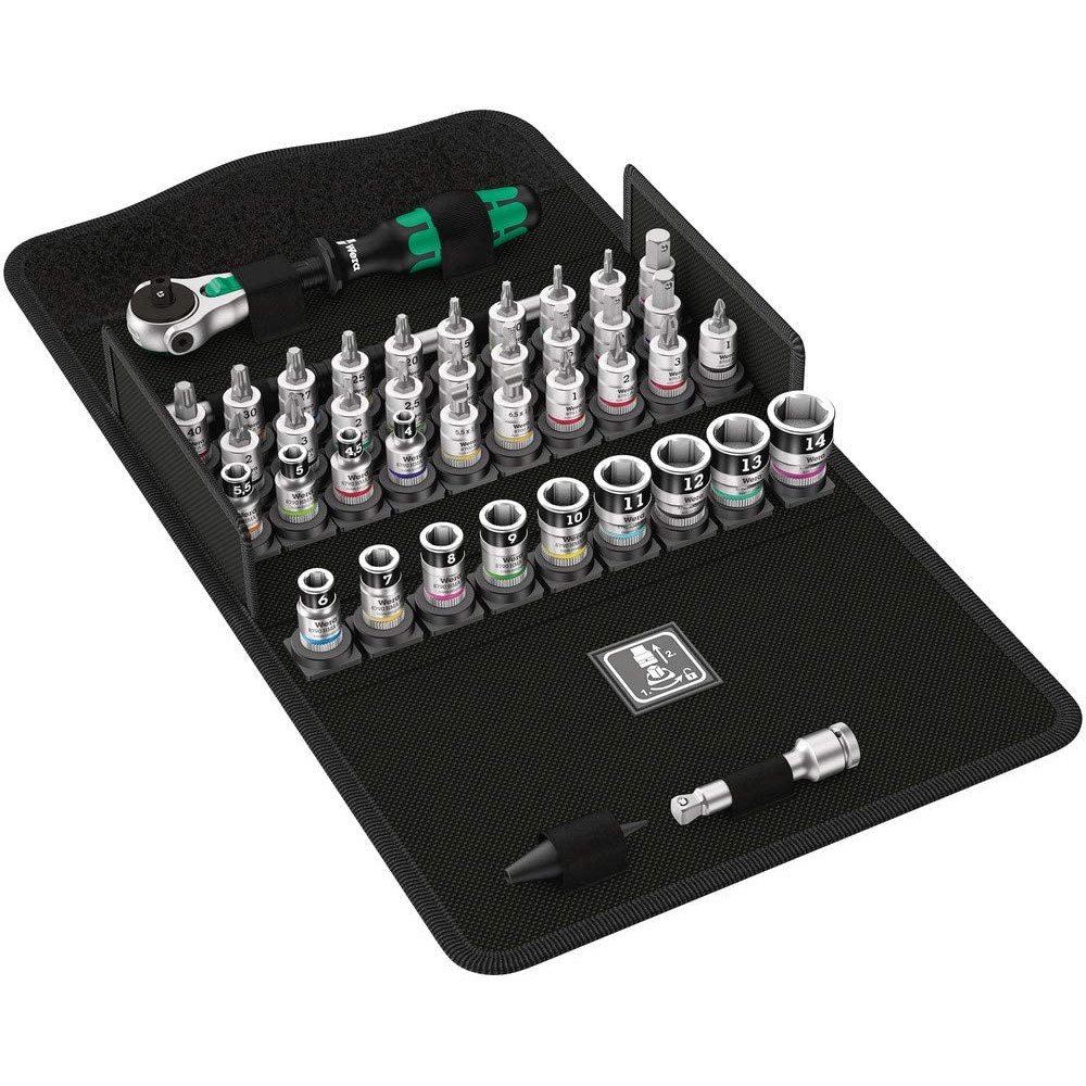 WERA 5003755001 ZYKLOP SPEED 8100 SA ALL-IN RATCHET SET 1/4驱动器指标42pc