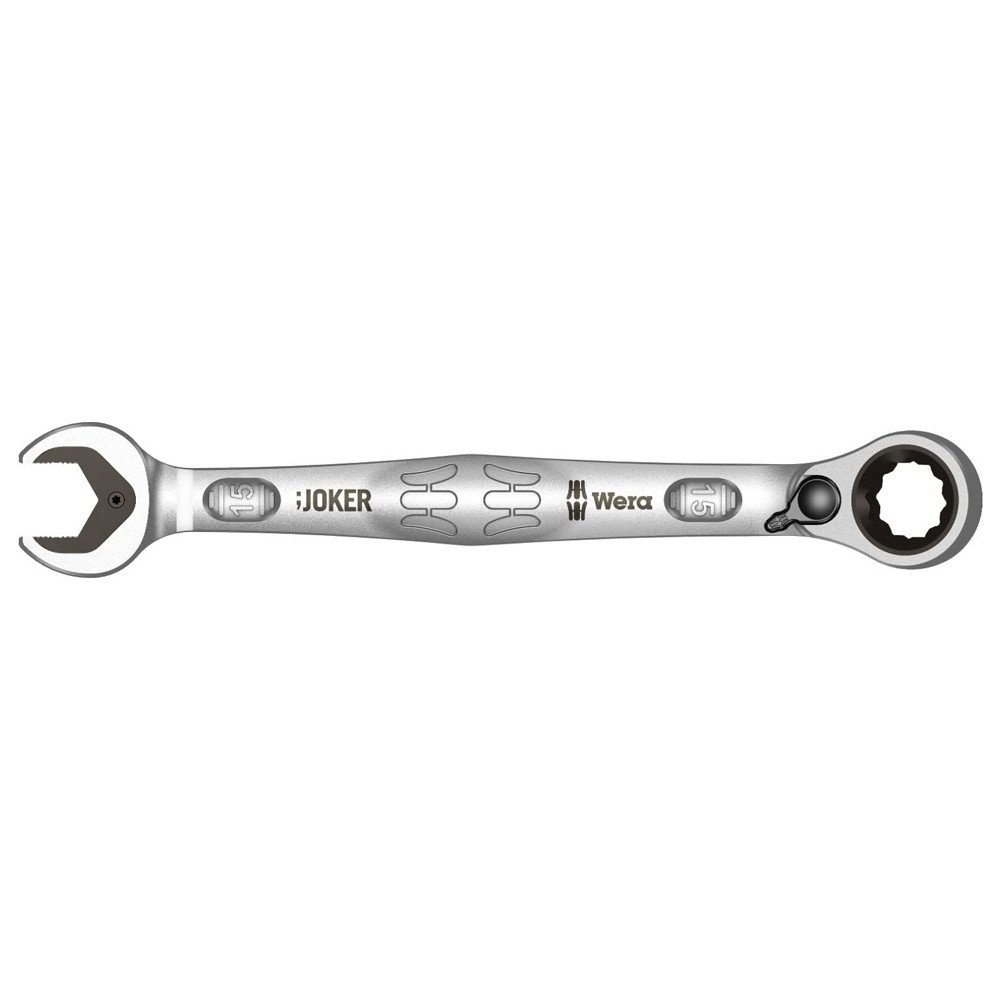 Wera 05020070001 Ratcheting Combination Wrench Joker Reversible 15x199mm  White  15 mm