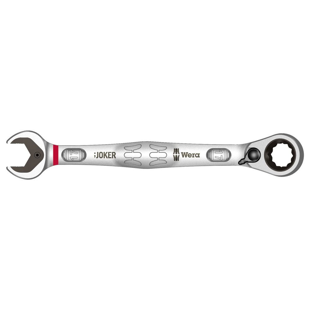 Wera 05020072001 Ratcheting Combination Wrench Joker Reversible 17x225mm  red  17 mm