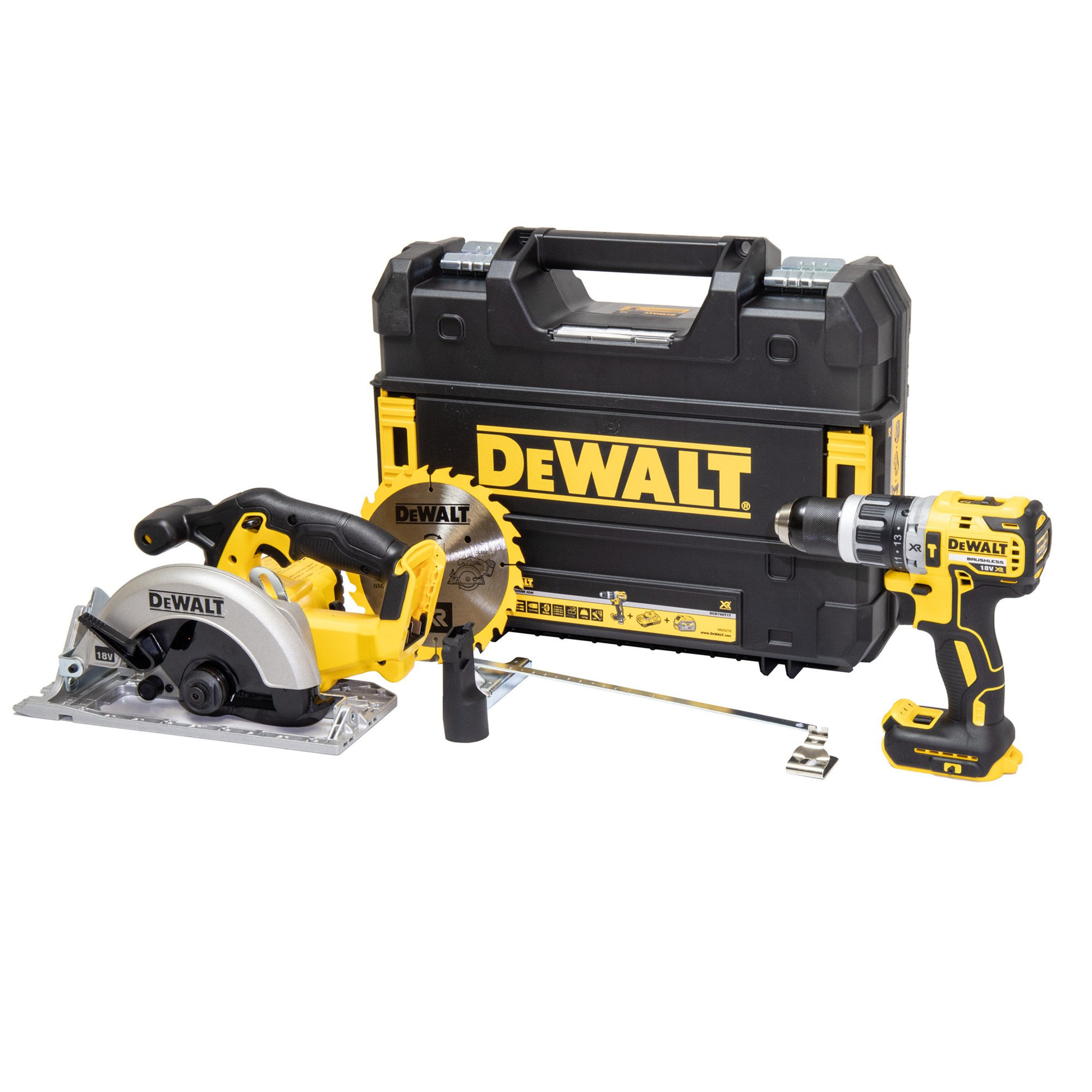 DeWalt DCD796NT-K4 18V组合钻头和圆锯(仅适用于阀体)，带外壳