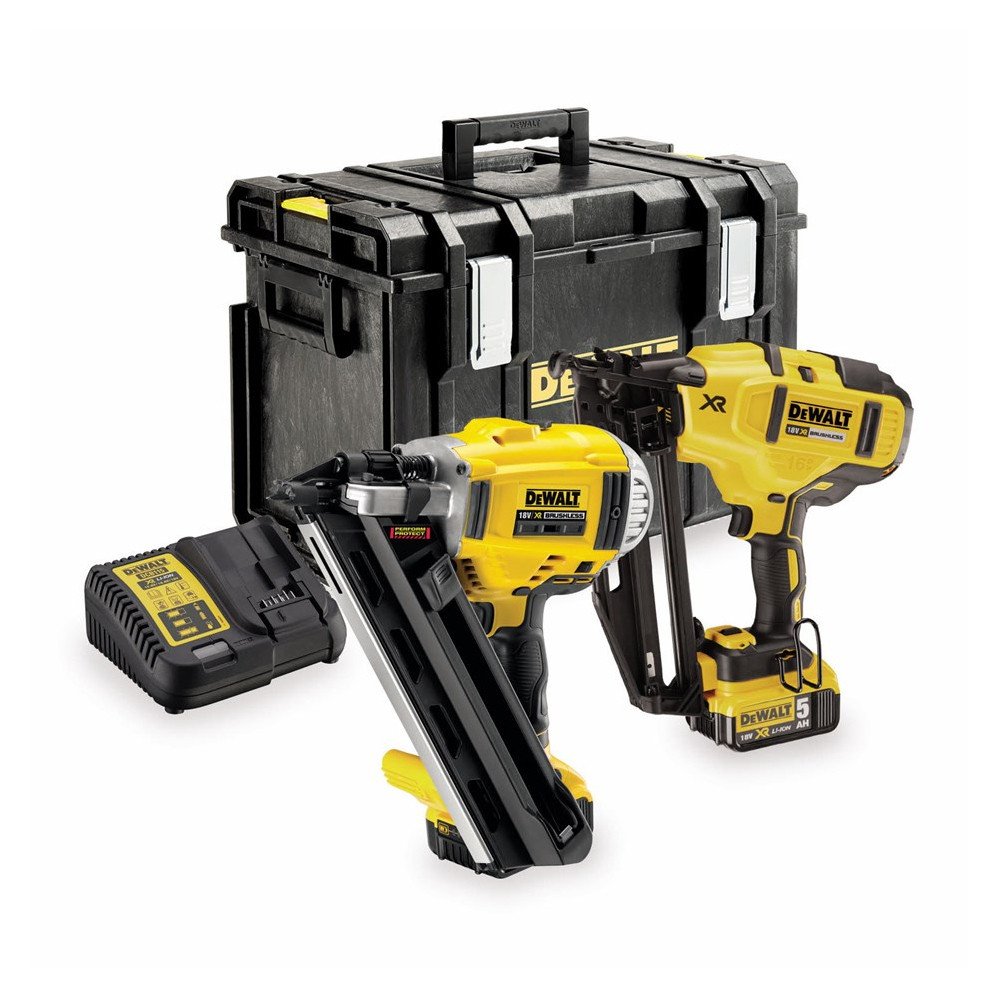 DeWalt DCK264P2 18V框架钉和整理钉套件- 2x 5Ah电池，充电器和案件