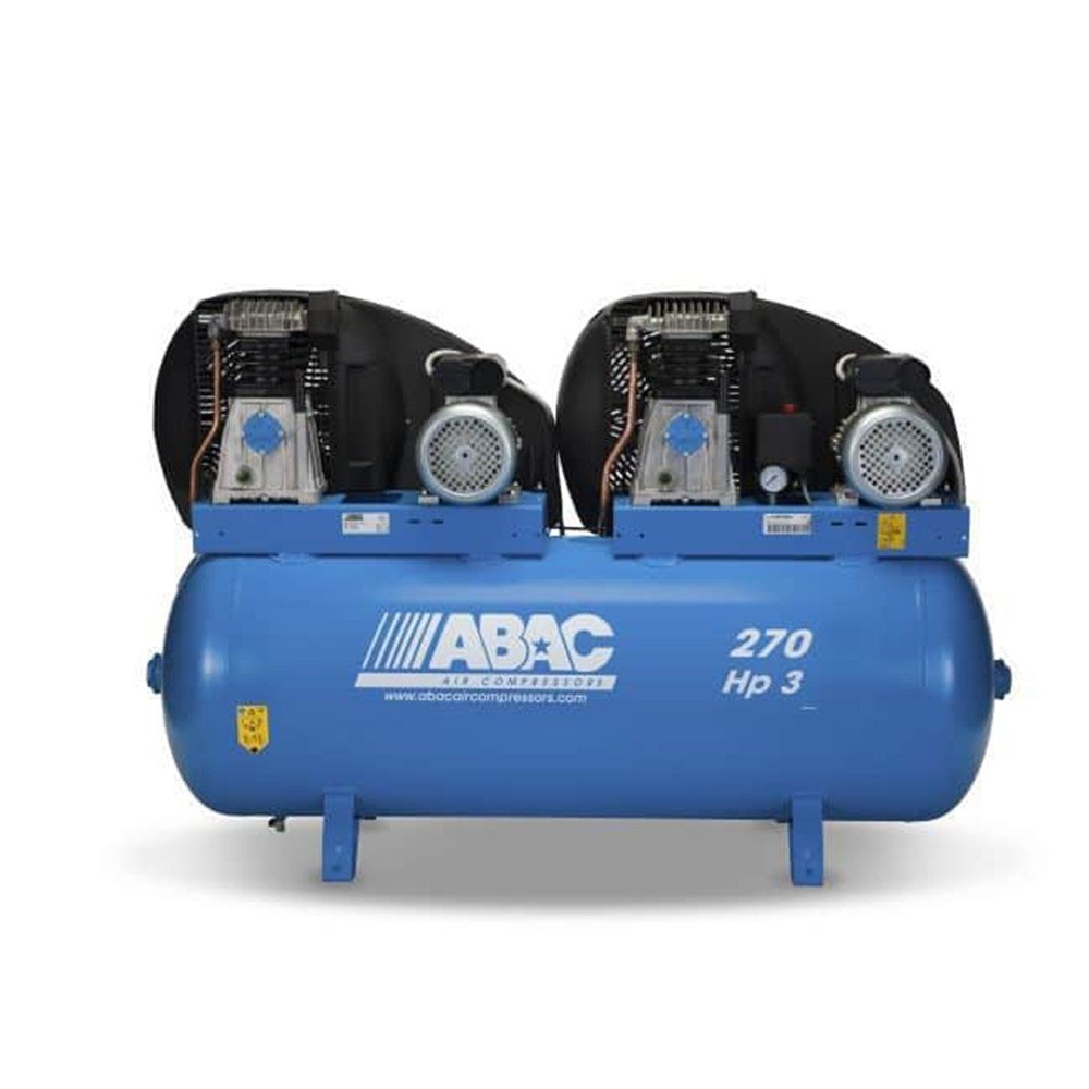 ABAC PRO A39 270 FM3串联空气压缩机2 x 3惠普20.2 cfm(时尚)270 ltr接收器230 v