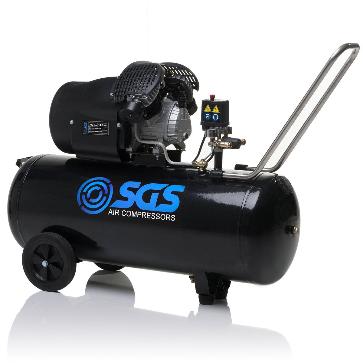 SGS 100升直接驱动空气压缩机3.0 - 14.6 cfm惠普100 l