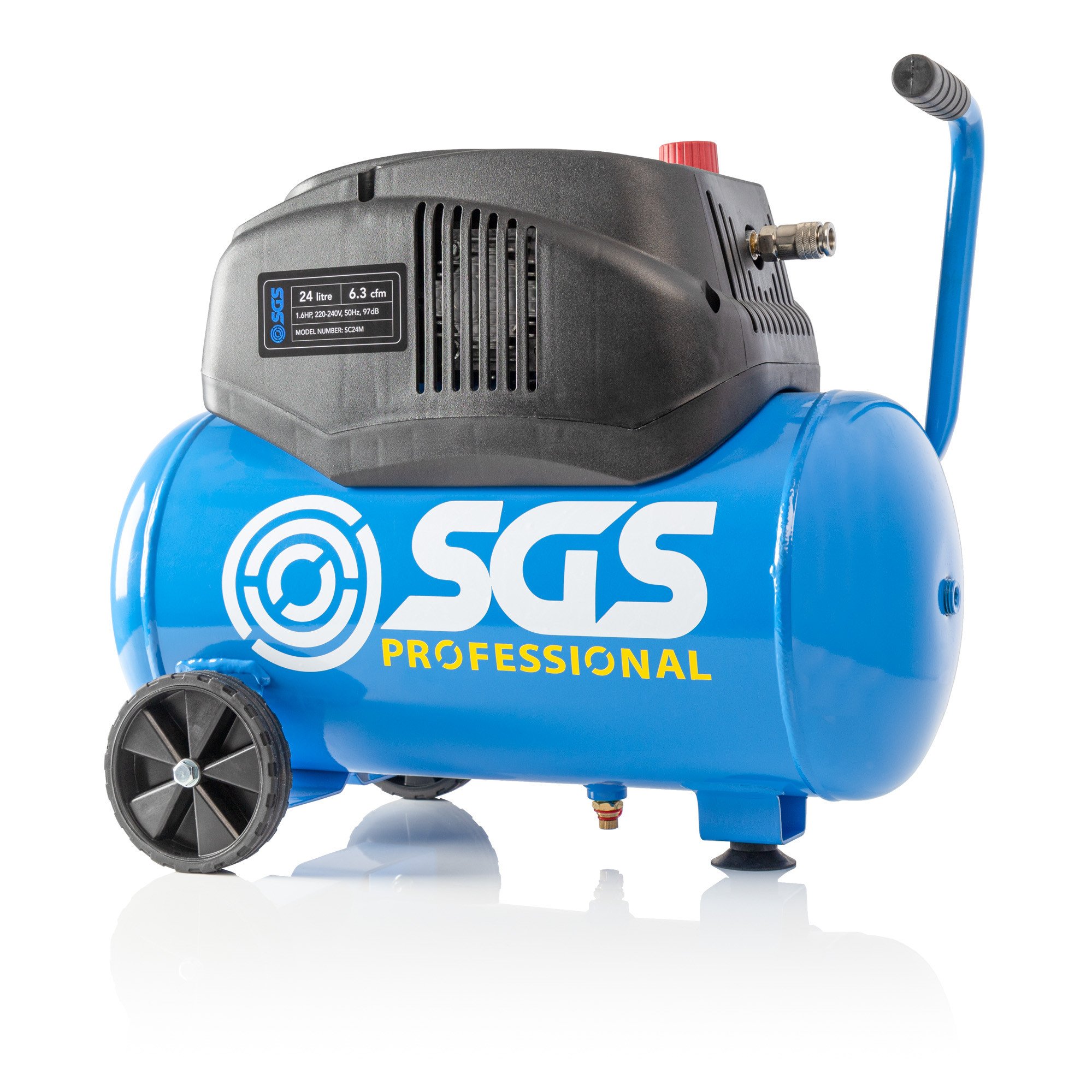 SGS 24升缺油空气压缩机- 6.3 CFM, 1.6 HP